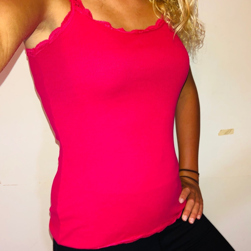 Red Lace Tank Top